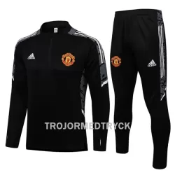 Manchester United Champions League Träningsträningsoverall Quarter-Zip 22/23 Svart vit Manchester United Champions League Träningsträningsoverall Quarter-Zip 22/23 Svart vit