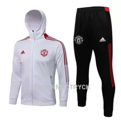 Manchester United Träningsjacka Hoodie-dräkt 22/23 Vit röd Manchester United Träningsjacka Hoodie-dräkt 22/23 Vit röd