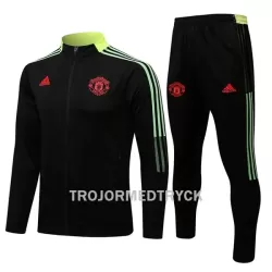 Manchester United Träningsjacka kostymer Barn 22/23 Svart gul Manchester United Träningsjacka kostymer Barn 22/23 Svart gul