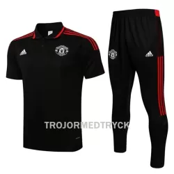 Manchester United Träningspolo 22/23 Svart Röd Svart Manchester United Träningspolo 22/23 Svart Röd Svart