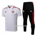 Manchester United Träningspolo 22/23 Vit Röd Vit