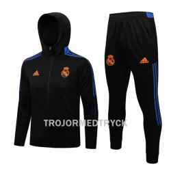 Real Madrid Träningsjacka Hoodie-dräkt 22/23 Svart blå Real Madrid Träningsjacka Hoodie-dräkt 22/23 Svart blå