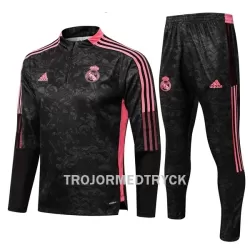 Real Madrid Träningsträningsoverall Quarter-Zip Barn 22/23 Svart röd Real Madrid Träningsträningsoverall Quarter-Zip Barn 22/23 Svart röd