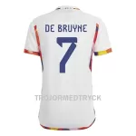 Belgien De Bruyne 7 VM 2022 Fotbollströja Borta