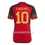 Belgien Hazard 10 VM 2022 Fotbollströja Hemma