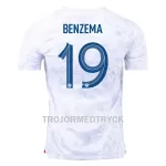 Frankrike Benzema 19 VM 2022 Fotbollströja Borta