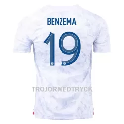 Frankrike Benzema 19 VM 2022 Fotbollströja Borta Frankrike Benzema 19 VM 2022 Fotbollströja Borta