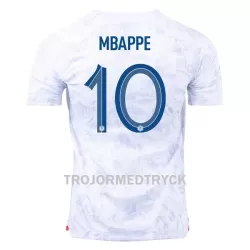 Frankrike Mbappé 10 VM 2022 Fotbollströja Borta Frankrike Mbappé 10 VM 2022 Fotbollströja Borta