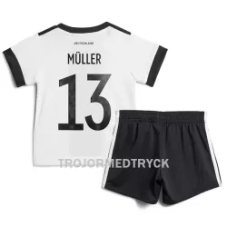 Tyskland Müller 13 VM 2022 Fotbollströja Barn Hemma Tyskland Müller 13 VM 2022 Fotbollströja Barn Hemma