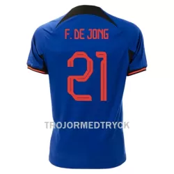 Holland Frenkie de Jong 21 VM 2022 Fotbollströja Borta Holland Frenkie de Jong 21 VM 2022 Fotbollströja Borta