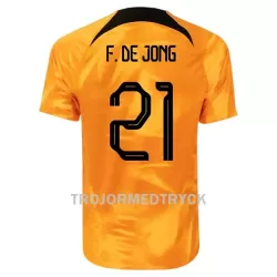 Holland Frenkie de Jong 21 VM 2022 Fotbollströja Hemma Holland Frenkie de Jong 21 VM 2022 Fotbollströja Hemma
