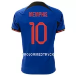 Holland Memphis 10 VM 2022 Fotbollströja Borta