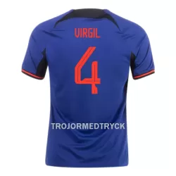 Holland VIRGIL 4 VM 2022 Fotbollströja Borta