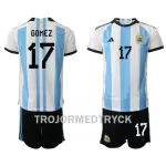 Argentina Alejandro Gomez 17 VM 2022 Fotbollströja Barn Hemma
