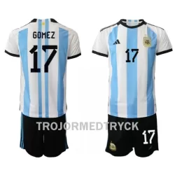 Argentina Alejandro Gomez 17 VM 2022 Fotbollströja Barn Hemma Argentina Alejandro Gomez 17 VM 2022 Fotbollströja Barn Hemma