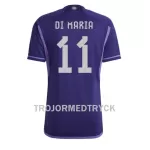 Argentina Angel Di Maria 11 VM 2022 Fotbollströja Borta