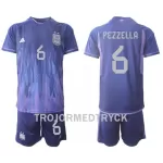 Argentina German Pezzella 6 VM 2022 Fotbollströja Barn Borta