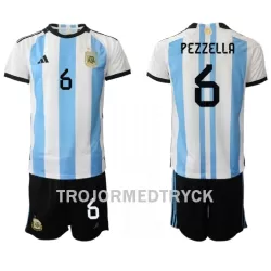 Argentina German Pezzella 6 VM 2022 Fotbollströja Barn Hemma Argentina German Pezzella 6 VM 2022 Fotbollströja Barn Hemma