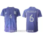 Argentina German Pezzella 6 VM 2022 Fotbollströja Borta