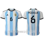 Argentina German Pezzella 6 VM 2022 Fotbollströja Hemma