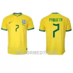 Brasilien Lucas Paqueta 7 VM 2022 Fotbollströja Hemma
