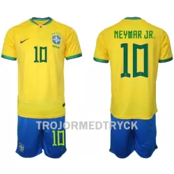 Brasilien Neymar Jr 10 VM 2022 Fotbollströja Barn Hemma Brasilien Neymar Jr 10 VM 2022 Fotbollströja Barn Hemma