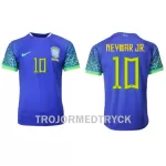 Brasilien Neymar Jr 10 VM 2022 Fotbollströja Borta