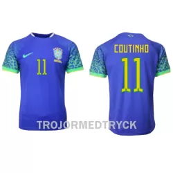 Brasilien Philippe Coutinho 11 VM 2022 Fotbollströja Borta Brasilien Philippe Coutinho 11 VM 2022 Fotbollströja Borta