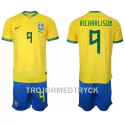 Brasilien Richarlison 9 VM 2022 Fotbollströja Barn Hemma Brasilien Richarlison 9 VM 2022 Fotbollströja Barn Hemma