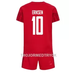 Danmark Christian Eriksen 10 VM 2022 Fotbollströja Barn Hemma Danmark Christian Eriksen 10 VM 2022 Fotbollströja Barn Hemma