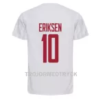 Danmark Christian Eriksen 10 VM 2022 Fotbollströja Borta