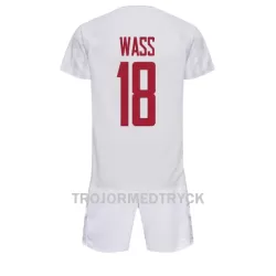 Danmark Daniel Wass 18 VM 2022 Fotbollströja Barn Borta Danmark Daniel Wass 18 VM 2022 Fotbollströja Barn Borta