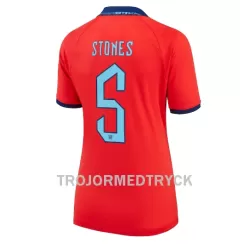 England John Stones 5 VM 2022 Fotbollströja Dam Borta England John Stones 5 VM 2022 Fotbollströja Dam Borta