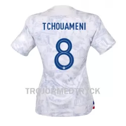 Frankrike Aurelien Tchouaméni 8 VM 2022 Fotbollströja Dam Borta Frankrike Aurelien Tchouaméni 8 VM 2022 Fotbollströja Dam Borta