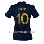 Frankrike Kylian Mbappé 10 VM 2022 Fotbollströja Dam Hemma