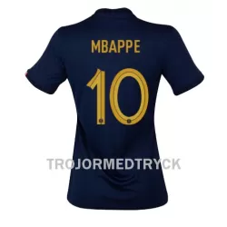 Frankrike Kylian Mbappé 10 VM 2022 Fotbollströja Dam Hemma Frankrike Kylian Mbappé 10 VM 2022 Fotbollströja Dam Hemma