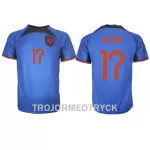 Holland Daley Blind 17 VM 2022 Fotbollströja Borta