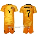 Holland Steven Bergwijn 7 VM 2022 Fotbollströja Barn Hemma