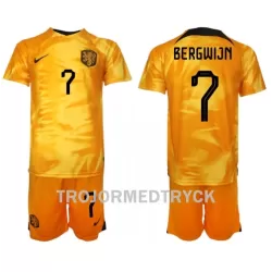 Holland Steven Bergwijn 7 VM 2022 Fotbollströja Barn Hemma Holland Steven Bergwijn 7 VM 2022 Fotbollströja Barn Hemma