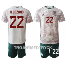 Mexiko Hirving Lozano 22 VM 2022 Fotbollströja Barn Borta Mexiko Hirving Lozano 22 VM 2022 Fotbollströja Barn Borta