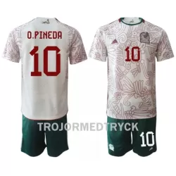Mexiko Orbelin Pineda 10 VM 2022 Fotbollströja Barn Borta Mexiko Orbelin Pineda 10 VM 2022 Fotbollströja Barn Borta