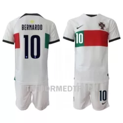 Portugal Bernardo Silva 10 VM 2022 Fotbollströja Barn Borta Portugal Bernardo Silva 10 VM 2022 Fotbollströja Barn Borta