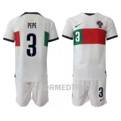 Portugal Pepe 3 VM 2022 Fotbollströja Barn Borta Portugal Pepe 3 VM 2022 Fotbollströja Barn Borta