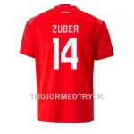 Schweiz Steven Zuber 14 VM 2022 Fotbollströja Hemma