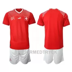 Schweiz VM 2022 Fotbollströja Barn Hemma Schweiz VM 2022 Fotbollströja Barn Hemma