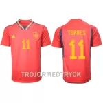 Spanien Ferran Torres 11 VM 2022 Fotbollströja Hemma