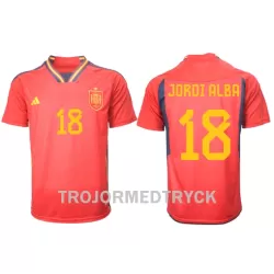 Spanien Jordi Alba 18 VM 2022 Fotbollströja Hemma Spanien Jordi Alba 18 VM 2022 Fotbollströja Hemma