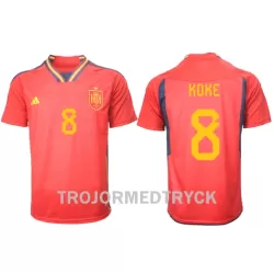 Spanien Koke 8 VM 2022 Fotbollströja Hemma Spanien Koke 8 VM 2022 Fotbollströja Hemma