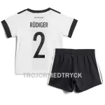 Tyskland Antonio Rudiger 2 VM 2022 Fotbollströja Barn Hemma