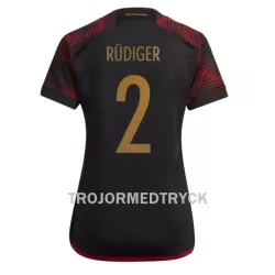 Tyskland Antonio Rudiger 2 VM 2022 Fotbollströja Dam Borta Tyskland Antonio Rudiger 2 VM 2022 Fotbollströja Dam Borta